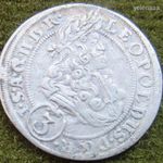 Ausztria 1701 CB 3 ezüst krajcár I. Lipót fotó