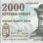 2000 forint 2007 "CB" UNC 0047998 sorszám fotó