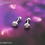 Köves ezüst fülbevaló, 4, 5 mm fotó