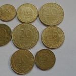 8 Darab Francia érme 1966 - 1992 közöttiek egyben eladó fotó