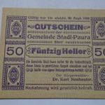 Papír UNC 50 Heller 1920 fotó