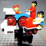 Lego 254 Family - kis család. Ritka legó régiség, babakocsis Homemaker szett 1975-ből! 50 éves legó! fotó