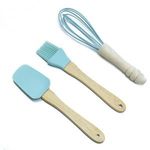 Mini szilikon konyhai eszközök gyerekeknek - spatula, ecset és kézi habverő fotó