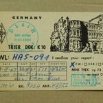 QSL rádióamatőr lap NSZK - DL8iH - Konz, Willi Grüber - "porta nigra" fotó