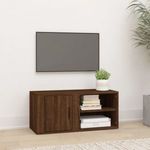 barna tölgyszínű szerelt fa TV-szekrény 80x31, 5x36 cm fotó