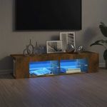 füstös tölgy színű TV-szekrény LED-ekkel 135 x 39 x 30 cm fotó