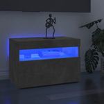 2 db betonszürke TV-szekrény LED-lámpákkal 60 x 35 x 40 cm fotó