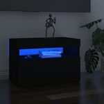 2 db fekete TV-szekrény LED-lámpákkal 60 x 35 x 40 cm fotó