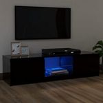 fekete TV-szekrény LED lámpákkal 120 x 30 x 35, 5 cm fotó