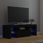 fekete TV-szekrény LED-világítással 120 x 35 x 40 cm fotó