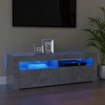 betonszürke TV-szekrény LED-világítással 120 x 35 x 40 cm fotó