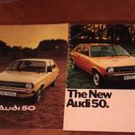 Audi 50 2 db eredeti, prospektuss. Ötvenéves prospektus szett 728 fotó