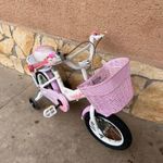 Pink 12" kerékpár segédkerékkel fotó