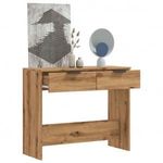 kézműves tölgy színű szerelt fa dohányzóasztal 90x36x75 cm fotó