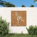 balett-táncos mintás corten acél kerti faldísz 105 x 55 cm fotó