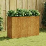 corten acél kerti magaságyás 120x40x80 cm fotó