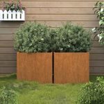 2 db corten acél növénytartó 32 x 30 x 29 cm fotó