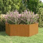 rozsda színű corten acél növénytartó 138x120x45 cm fotó