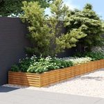 corten acél kerti magaságyás 960x100x36 cm fotó