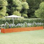 rozsda színű corten acél kerti magaságyás 600 x 80 x 45 cm fotó