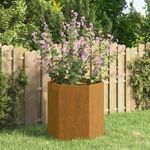 rozsda színű corten acél növénytartó 40 x 40 x 45 cm fotó