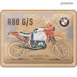 Retró Fém Tábla - BMW R80 Motor Dombornyomott fotó
