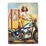 Vintage Dekor Fémtábla, dombornyomott, 'FULL SERVICES' felirat, retro hangulatú kialakí... fotó