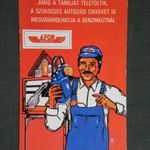 Kártyanaptár, ÁFOR benzinkutak, motor olaj, grafikai, 1983 fotó