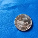 GÖRÖGORSZÁG 5 EURO CENT 2022 HAJÓ ! UNC! RITKA! fotó