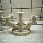 Retro kerámia rózsás gyertyatartó eladó! fotó