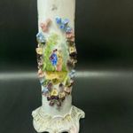 Antik, 1890 k. " Fischer Emil - Budapest " porcelán gyertyatartó vagy virágváza (?) Tündéri darab! fotó