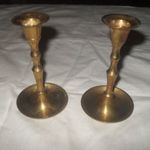 Réz gyertyatartó pár indiai 10 cm fotó