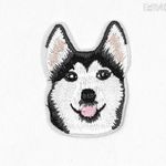 rávasaló ruhára vasalható folt felvarró husky kutya 55x40mm fotó