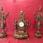 HATALMAS FIGURÁLIS KANDALLÓ ÓRA GARNITÚRA fotó