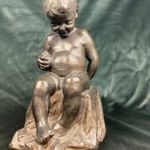 Bory Jenő (1879-1959) - " Bandika " c. alkotása / Jelzett antik pirobazalt (Bory bronz) 1920 fotó