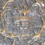 Antik ERDÉLY réz kisplasztika - címer régiség arany ezüst bronz platina szobor fotó