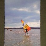 Képeslap, Balaton, szörf, hullámlovas látkép, részlet, 1986- fotó