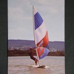 Képeslap, Balaton, szörf, hullámlovas látkép, részlet, 1983- fotó