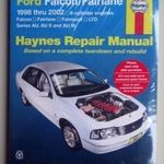 Ford Falcon, Fairlane, Fairmont, LTD javítási könyv (1998-2002) Haynes USA fotó