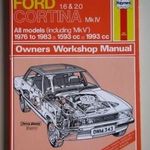 Ford Cortina Mk IV és Mk V 1.6 és 2.0 javítási könyv (1976-1983) Haynes fotó
