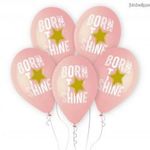 Born to Shine Pink léggömb, lufi 5 db-os 13 inch (33 cm) fotó