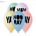 Hooray léggömb, lufi 5 db-os 13 inch (33 cm) fotó
