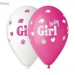 Baby Girl léggömb, lufi 5 db-os 13 inch (33 cm) fotó