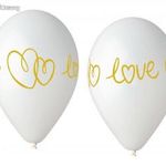 Szerelem White léggömb, lufi 5 db-os 13 inch (33 cm) fotó