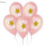 Born to Shine Pink léggömb, lufi 5 db-os 13 inch (33 cm) fotó