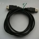 USB hosszabbító kábel anya-apa / aljzat-dugó / female-male 1, 8 m fekete színű fotó