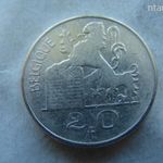 EZÜST BELGA 20 FRANCS, 1950. 1 DB. 8 GR. BELGIQUE fotó