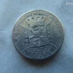 EZÜST BELGA 1 FRANC, 1887. 1 DB. 5 GR. fotó