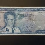Belga Kongó 1000 frank 1959 VF fotó
