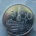 EZÜST BELGA EMLÉK 50 FRANCS, 1958. 1 DB. 12, 5 GR. BELGES fotó